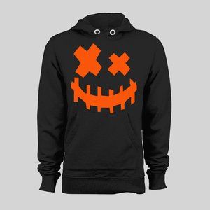 CREEPY SMILING SCARECROW QUALITY HALLOWEEN HOODIE